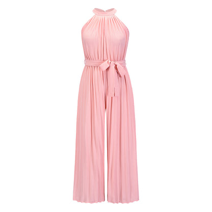 Sexy Halter Summer Wide Legs Jumpsuits for Women
