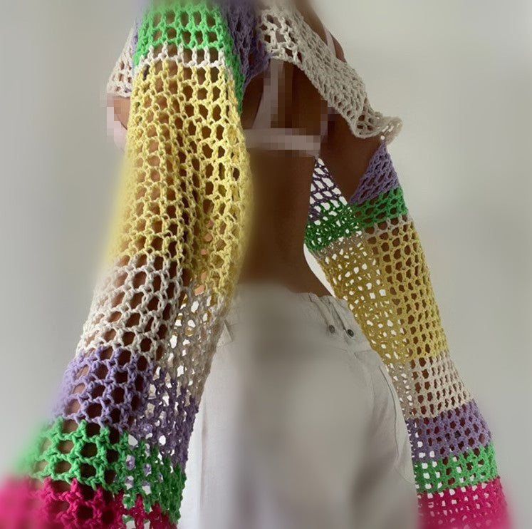 Casual Short Crochet Cover Ups