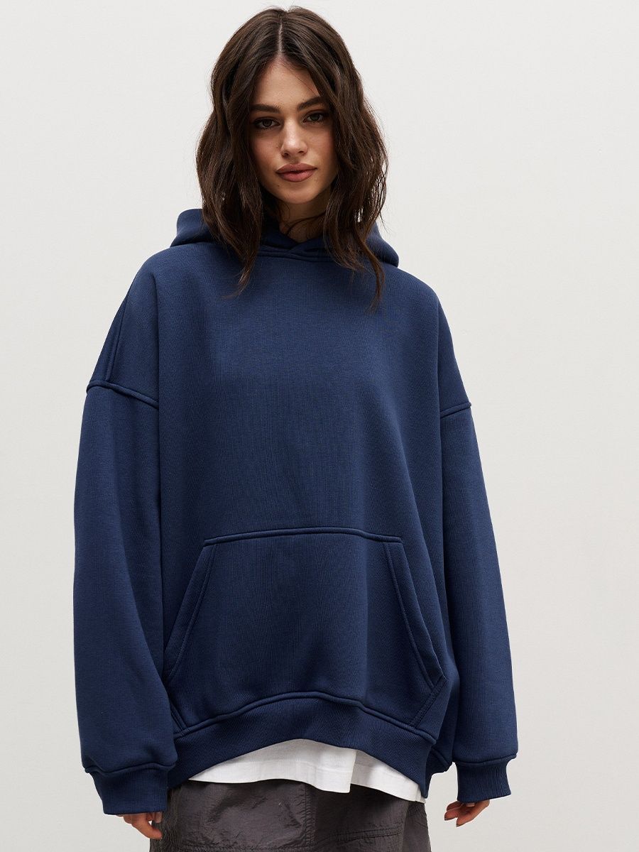 Casual Fall Winter Pockets Hoodies