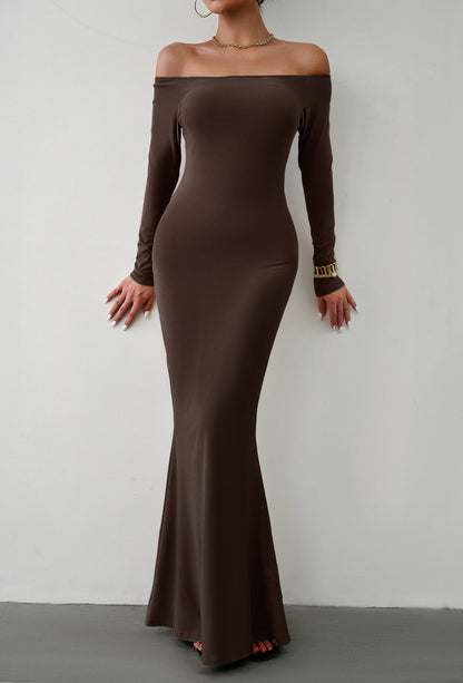 Sexy Off The Shoulder Long Knitted Dresses