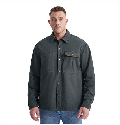 Casual Cotton Plus Sizes Long Sleeves Shirts for Men