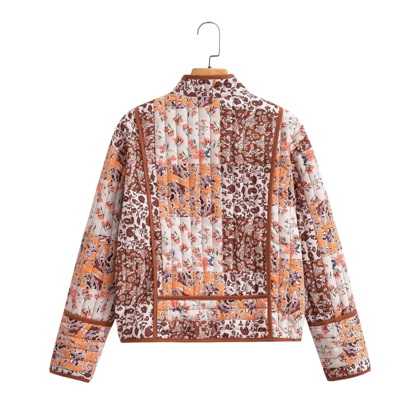 Designed Fashion Floral Print Cotton Overcoat