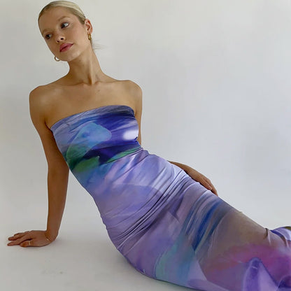 Sexy Strapless Backless Design Sheath Dresses