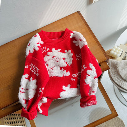 Lovely Knitted Kid's Pullover Sweaters
