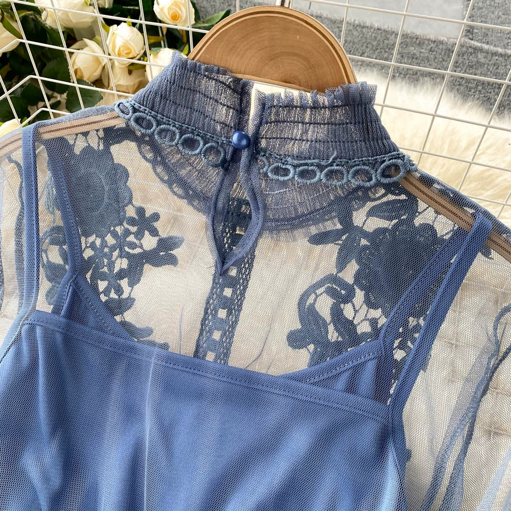 Fashion 3d Flowers Two Pieces Fairy Dresses