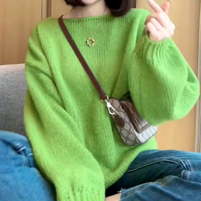 Colorful Long Sleeves Knitted Pullover Sweaters
