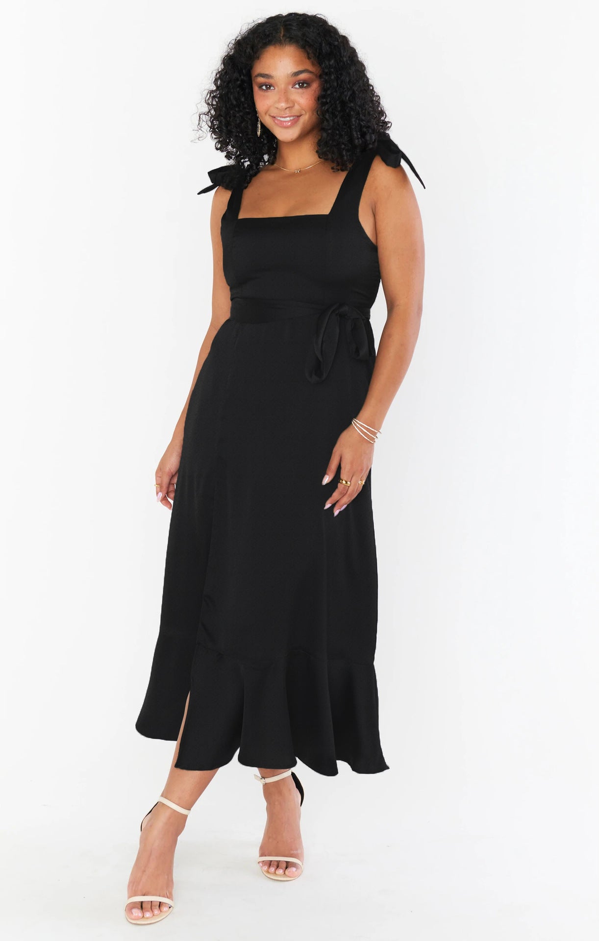 Fashion Summer Split Front Midi Dresses for Women