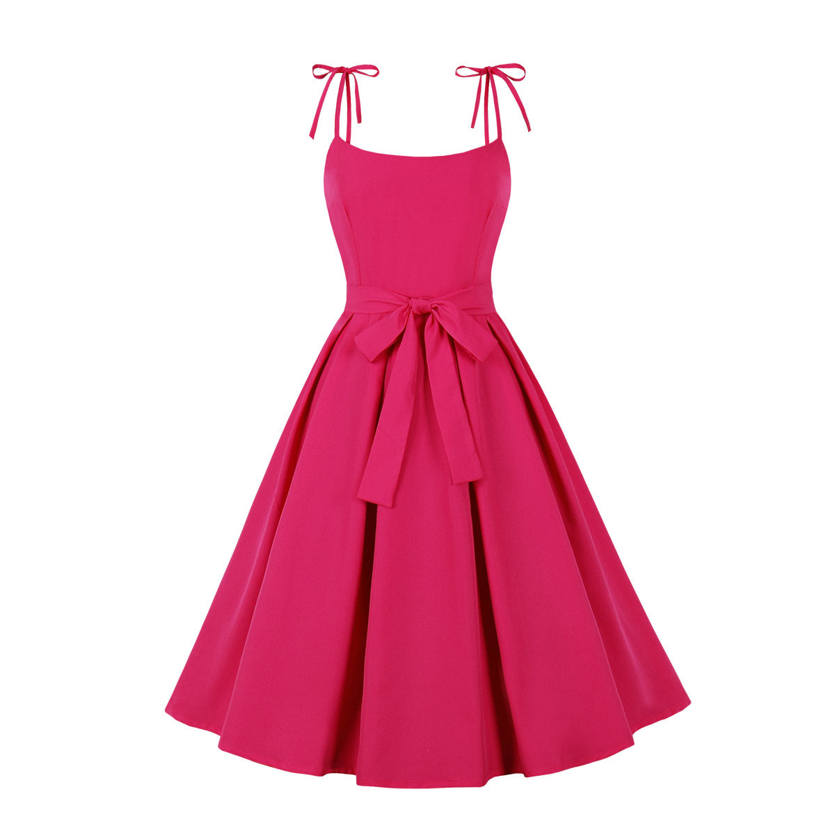 Vintage Sweet Bow Spaghetti Straps Dresses