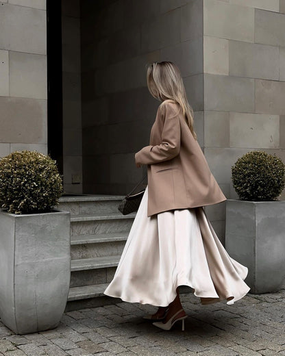 Fashion Satin High Waist Summer Skirts