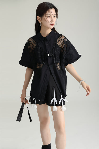 Designed Butterfly Double Sides Summer Shirts