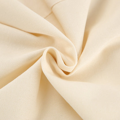 Ivory Cotton Linen Sleeveless Vest and Shorts Suits