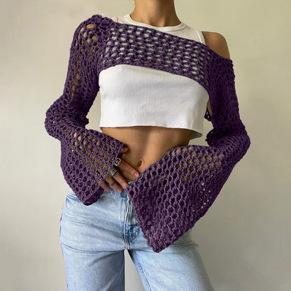 Casual Short Crochet Cover Ups