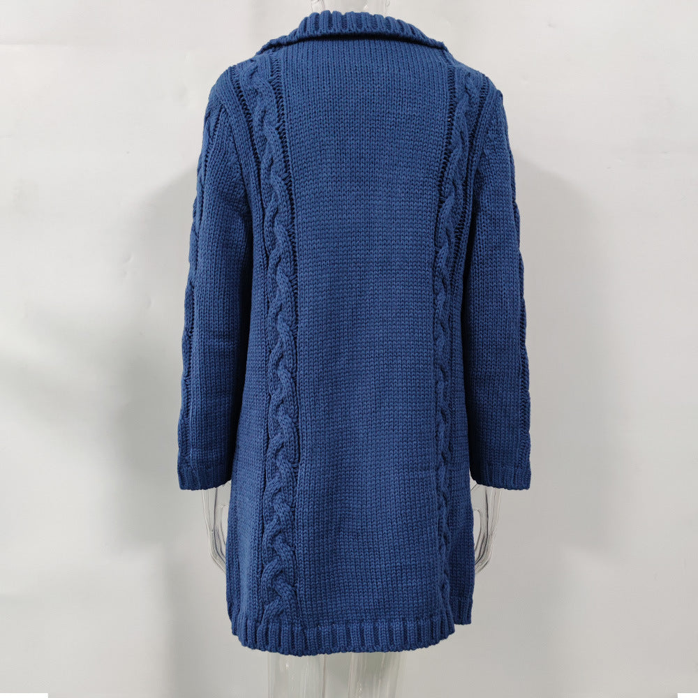 Women Winter Knitted Cardigan Overcoats