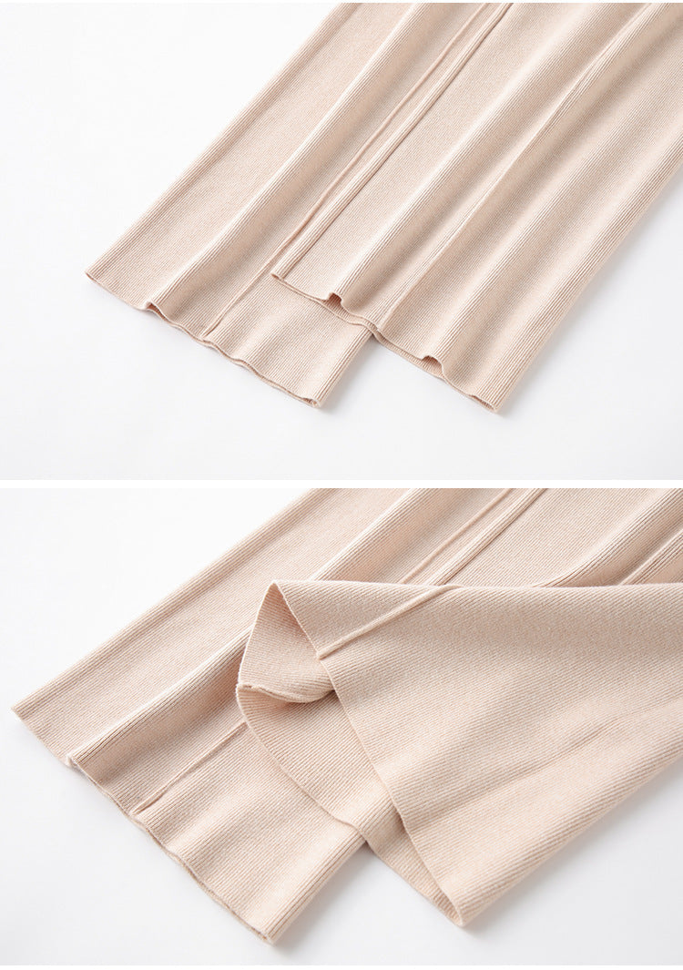 Casual Soft High Waist Winter Wide Legs Pants