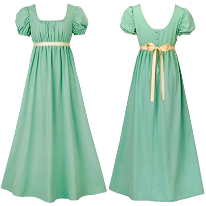 Bridgton Vintage Regency High Waist Victorian Prom Dress 1507