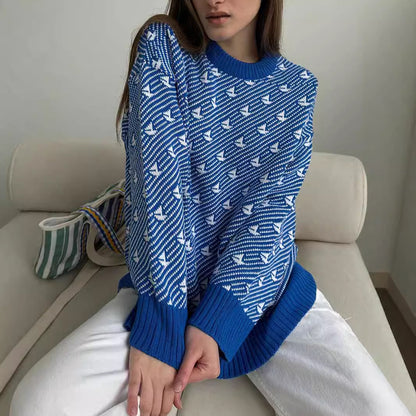 Casual Loose Knitted Pullover Sweaters for Women