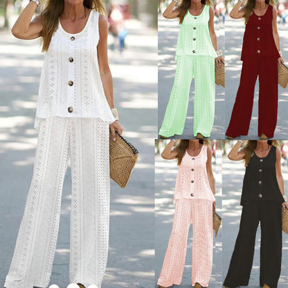 Summer Sleeveless Tank Tops & Pants Sets