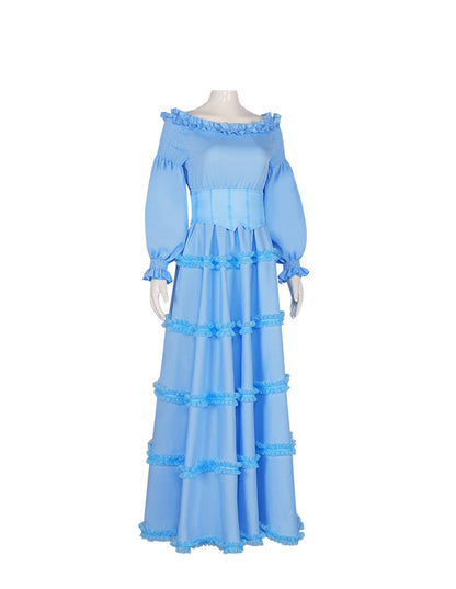 The Little Mermaid Ariel Blue Princess Dress Cosplay Costume 2002