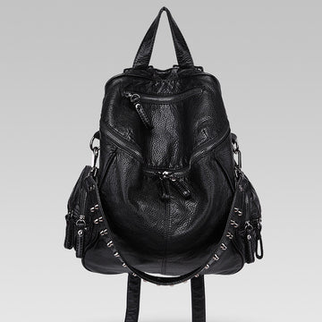 Fashion Rivet Large Storage PU Backpacks