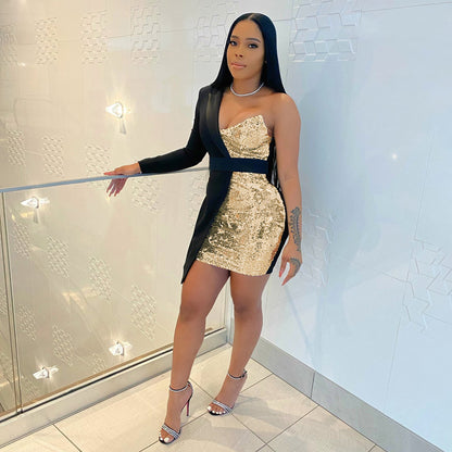 Sexy Designed Long Sleeves Night Club Dresses