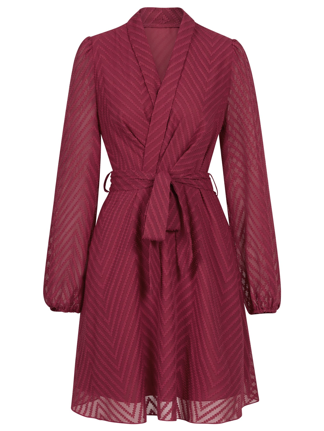 Fashion V Neck Long Sleeves Short Dresses