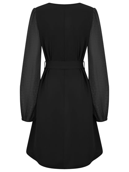 Fashion V Neck Long Sleeves Dresses