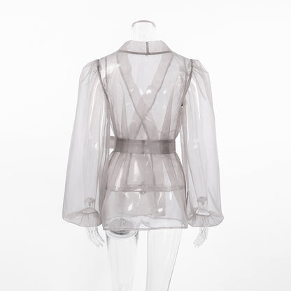 Sexy See Through Designed Long Sleeves Shirts