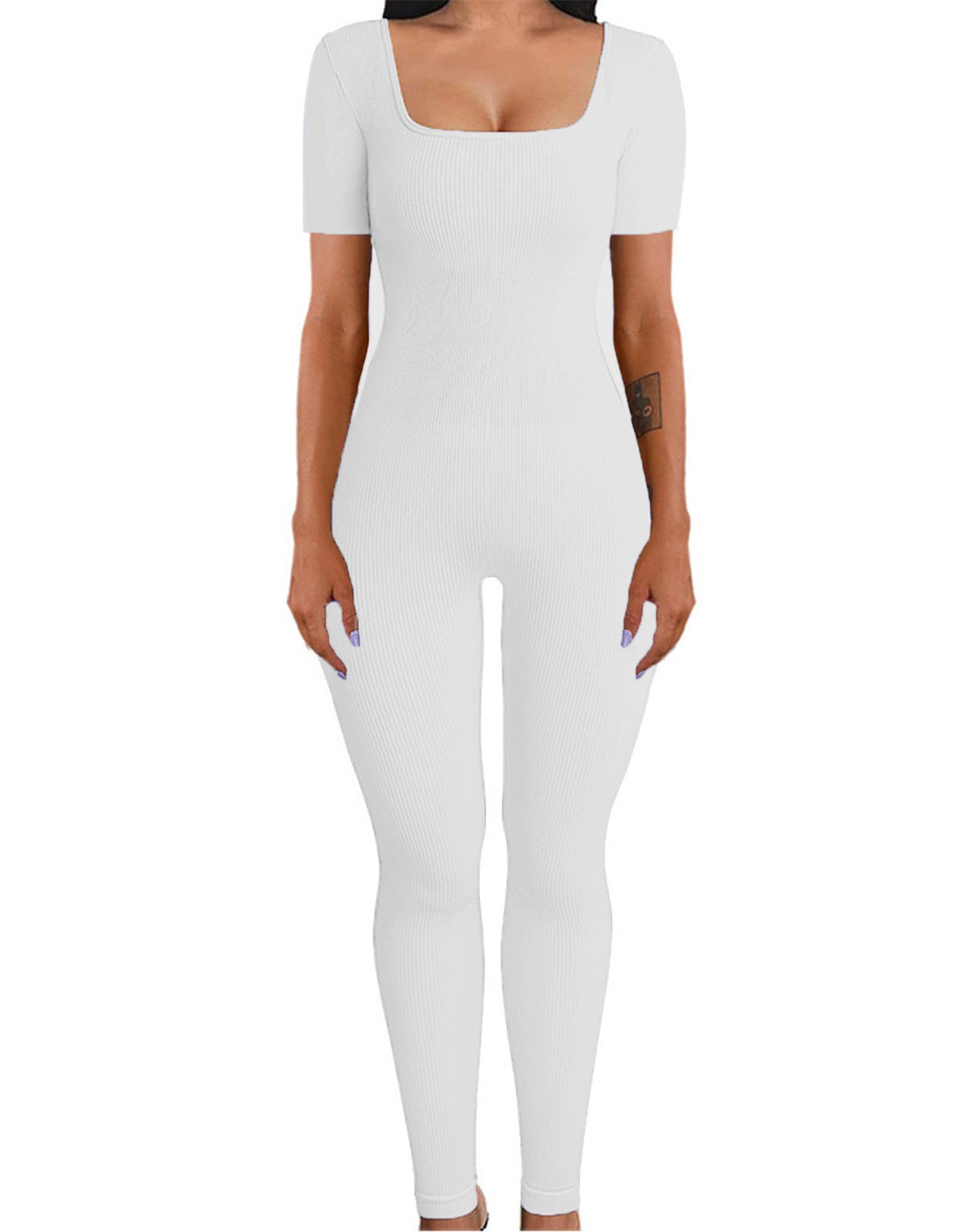 Sexy Short Sleeves Sports Jumpsuits for Women