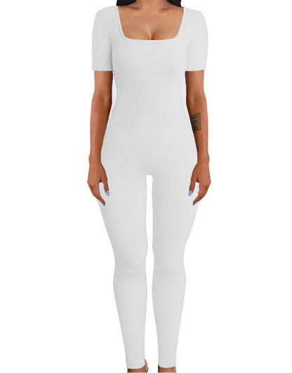 Sexy Short Sleeves Sports Jumpsuits for Women
