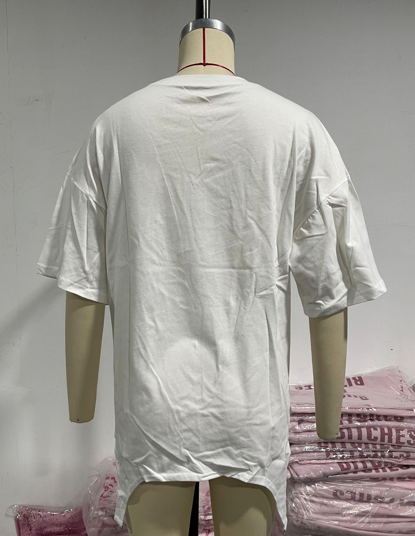 Designed Irregular Short Sleeves T Shirts