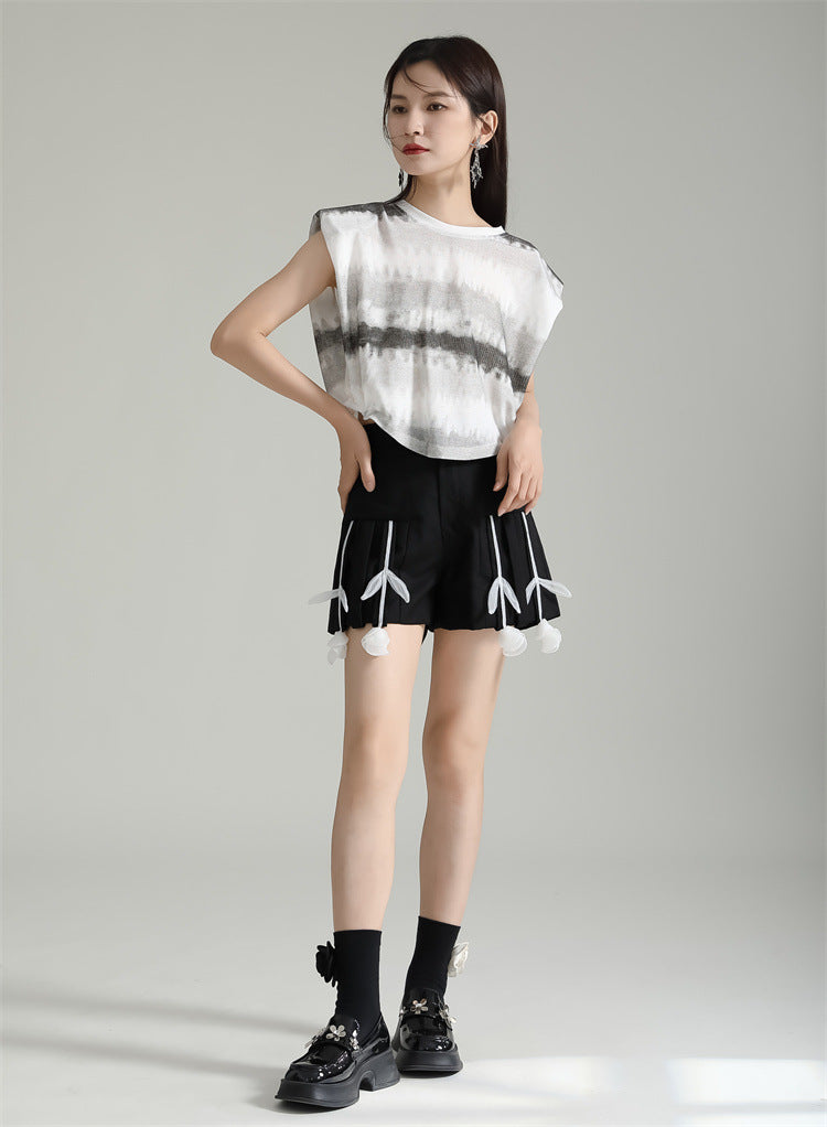 Designed Drawstring Dyed Summer T Shirts