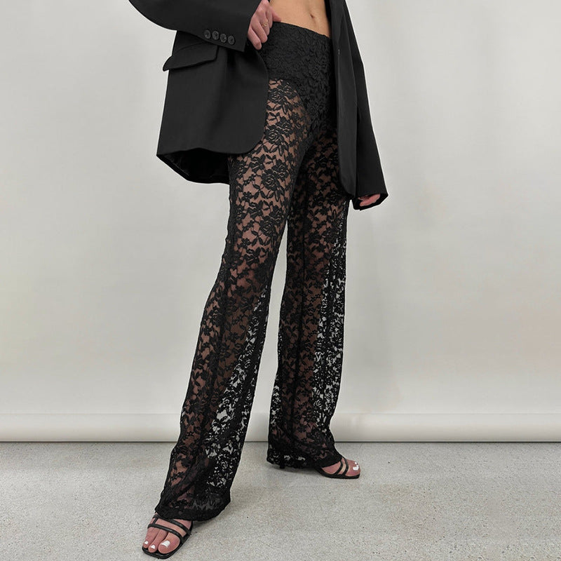 Sexy See Through Summer Wide Legs Pants