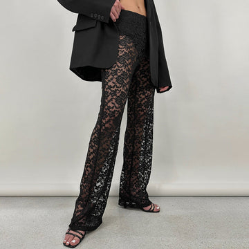 Sexy See Through Summer Wide Legs Pants