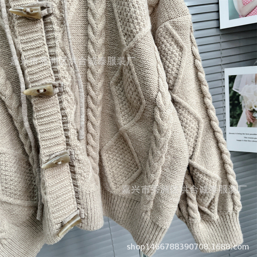 Soft Lazy Knitted Women Cardigan Sweaters
