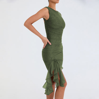 Sexy One Shoulder Summer Sleeves Sheath Dresses