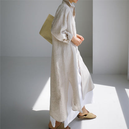 Casual Cotton Plus Sizes Long Sleeves Shirts Dresses
