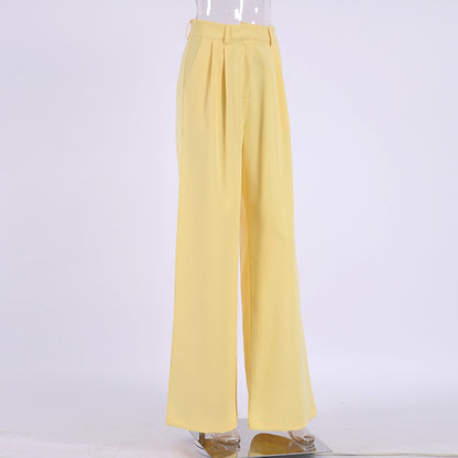 Casual High Waist Wide Legs Long Pants for Women