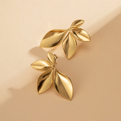 Fashion Leaf Petal Design Earrings for Women
