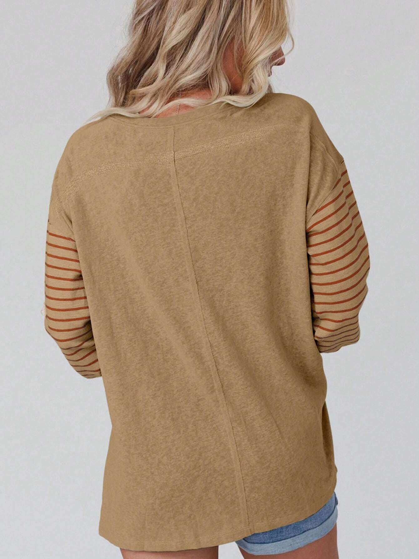 Casual Round Neck Long Sleeves T Shirts for Women