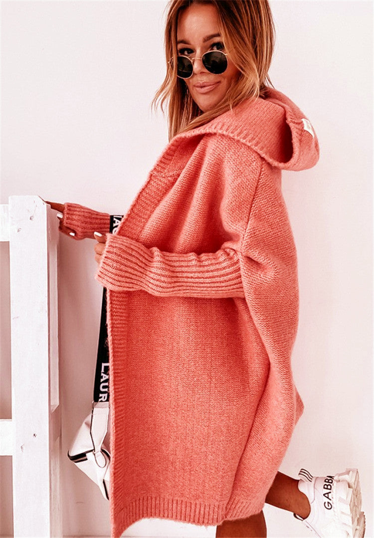 Casual Women Knitted Sweaters with Hat