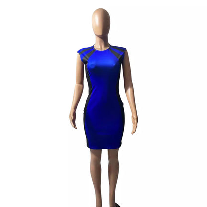 Sexy Round Neck Sleeveless Mini Sheath Dresses