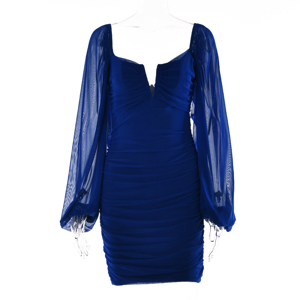 Sexy V Neck Summer Backless Mini Dresses