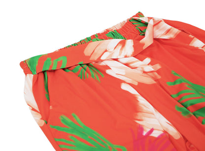 Summer Midriff Baring Tops and Long Pants Two Pieces Sets