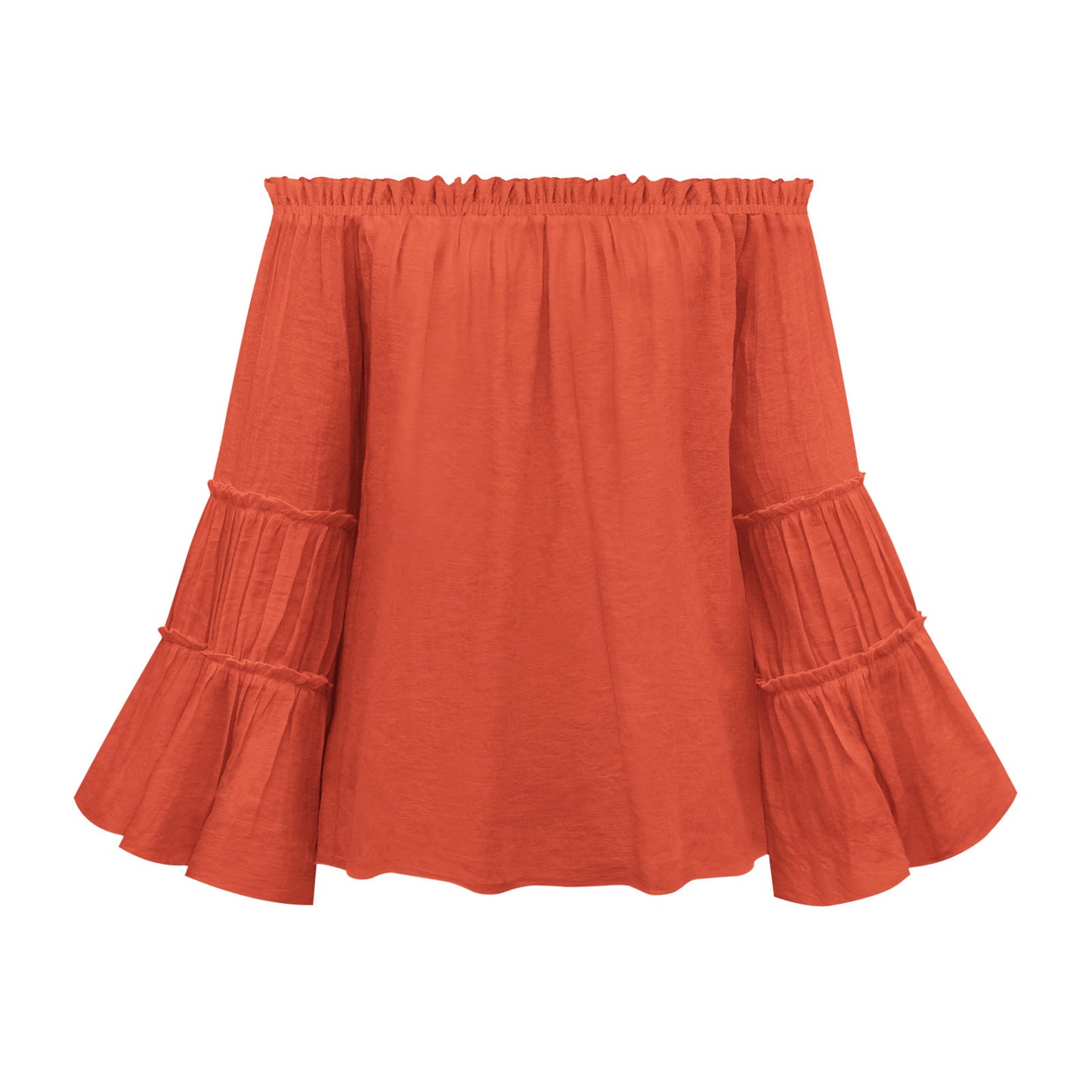 Sexy Off The Shoulder Trumpet Sleeves T Shirts