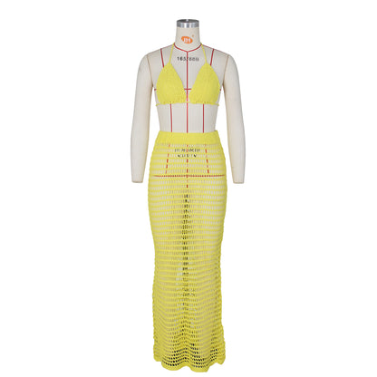 Sexy Knitted Hollow Out Summer Beach Suits