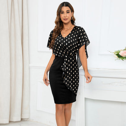 Casual Chiffon Polka Dot Print Party Dresses