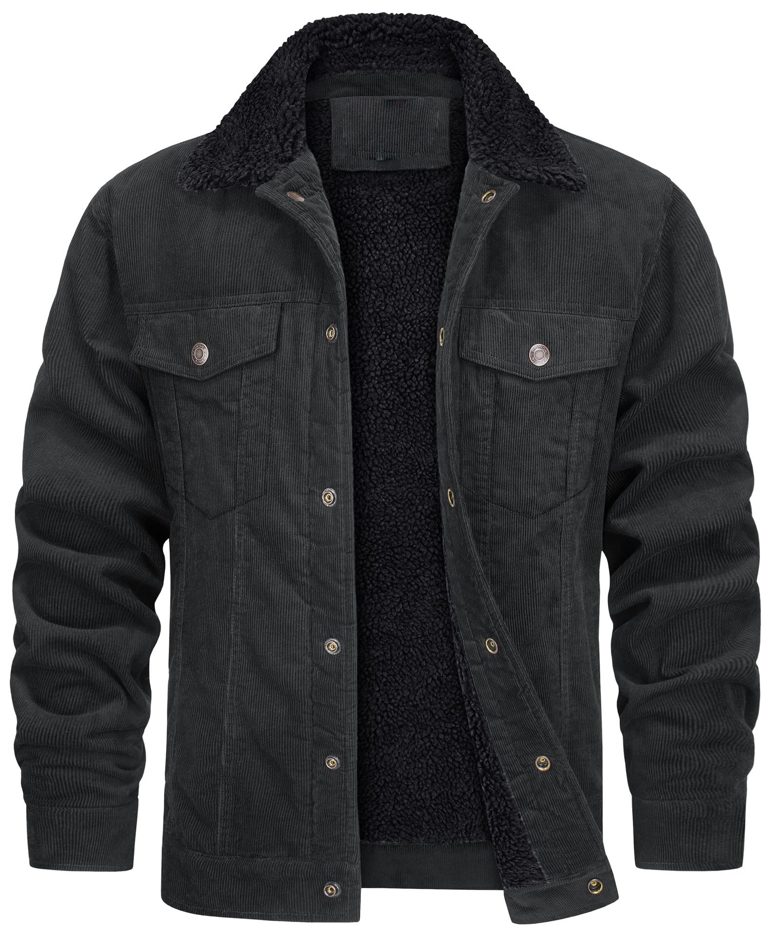 Casual Winter Long Sleeves Velvet Jacket Coats for Men
