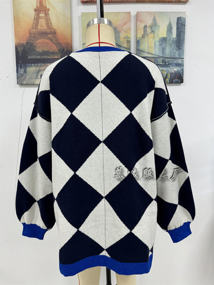 Casual V Neck Knitted Cardigan Sweaters