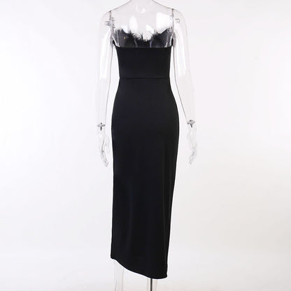 Sexy Strapless Mermaid Black Dresses