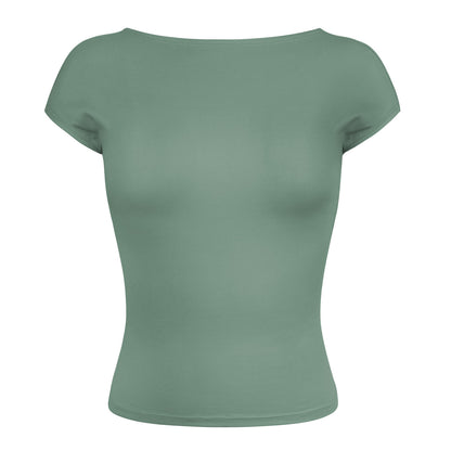 Sexy Backless Soft Summer Women Tight T Shirts